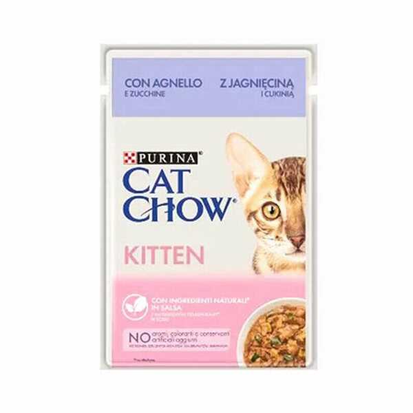 Cat Chow Kitten Pouch Kuzulu Yavru Kedi Konservesi 26 Adet 85 Gr