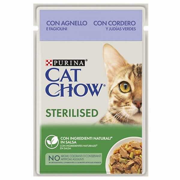 Cat Chow Sterilised Pouch Kuzulu Kısırlaştırılmış Kedi Konservesi 6 Adet 85 Gr