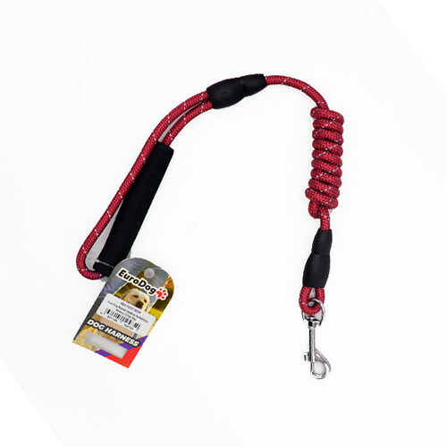 EuroDog Köpek Uzatma Tasması Reflektörlü Kırmızı 8 Mm-120 Cm