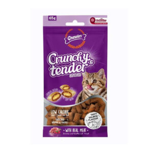 Gnawlers Crunchy Somonlu Prebiotik Destekli Kedi Ödül Maması