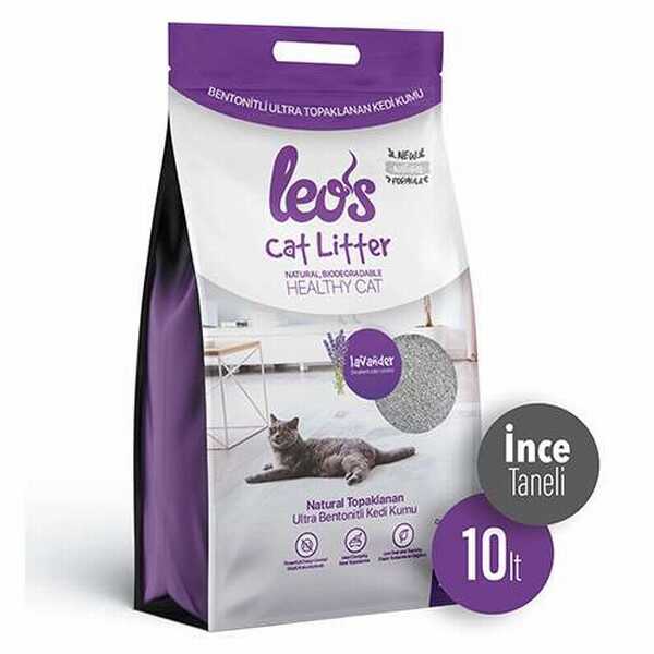 Leos Cat Litter Lavanta Kokulu İnce Taneli Kedi Kumu 10 Lt