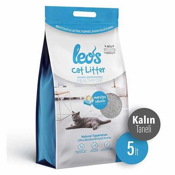 Leos Cat Litter Marsilya Sabunlu Bentonit Kalın Taneli Kedi Kumu 2x5 Lt
