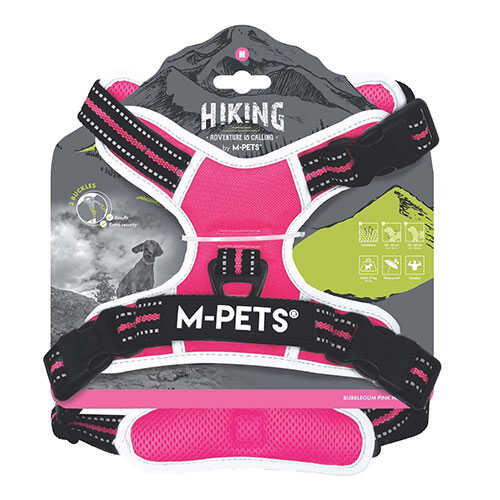 M-Pets Hiking Reflektörlü Köpek Göğüs Tasması Pembe Medium 40-75 Cm