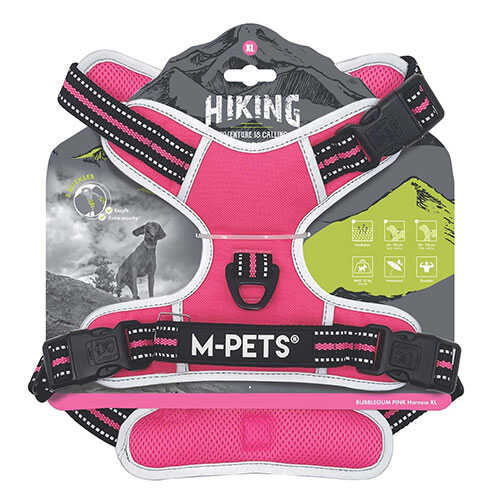 M-Pets Hıkıng Reflektörlü Soft Köpek Göğüs Tasması Pembe XL