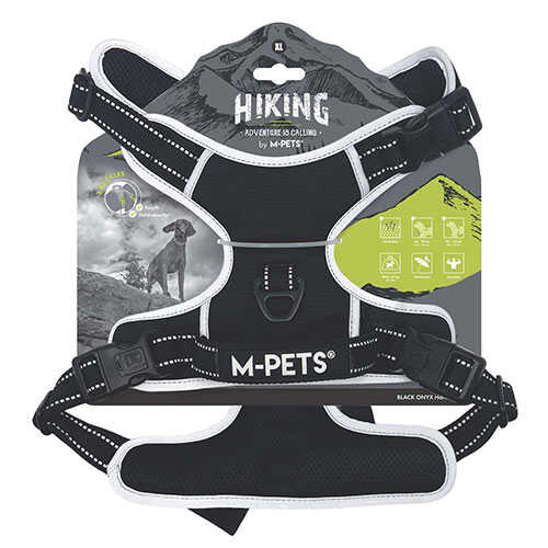 M-Pets Hıkıng Reflektörlü Soft Köpek Göğüs Tasması Siyah XL