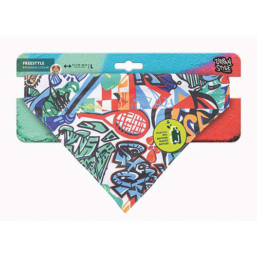 M-Pets Urban Style Freestyle Köpek Bandanası Large 38x66 Cm