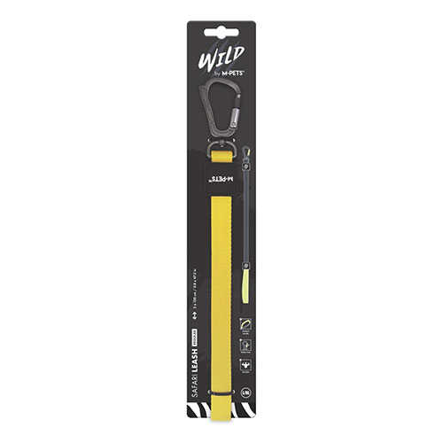 M-Pets Wild Safari Köpek Gezdirme Kayışı Sarı Large-XLarge 2x120 Cm