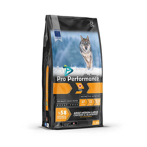 Pro Performance Tavuk Etli ve Yaban Mersinli Orta ve Büyük Irk Yetişkin Köpek Maması