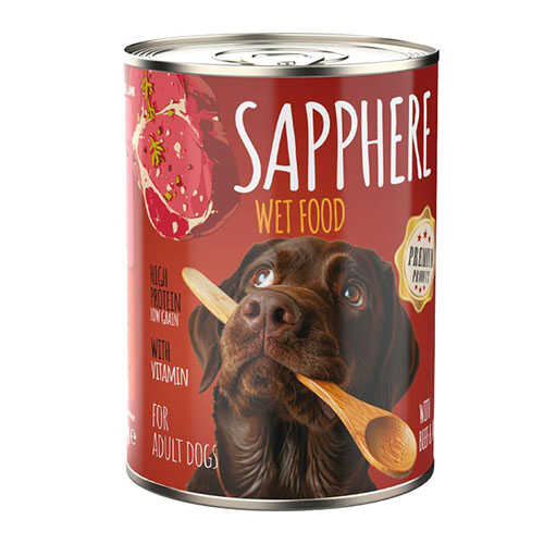 Sapphere Kırmızı Etli Yetişkin Köpek Konservesi 400 Gr