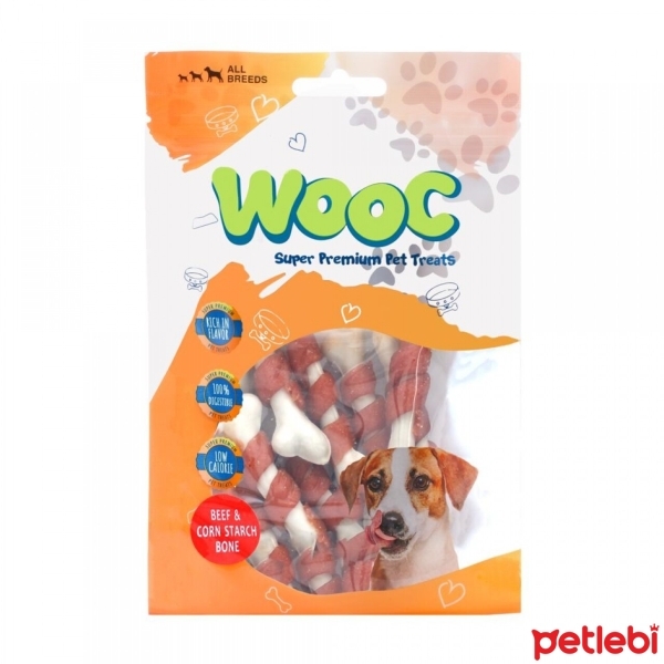 Wooc Biftek Sargılı Kalsiyumlu Kemik Köpek Ödül Maması 80gr