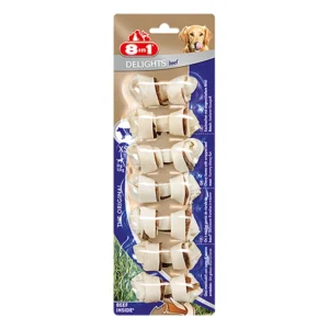 8in1 Delights Bones Biftekli Ağız Bakım Kemiği Köpek Ödülü Large 85 Gr