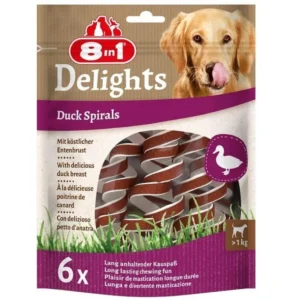 8in1 Delights Smart Spirals Ördekli Burgu Köpek Ödülü