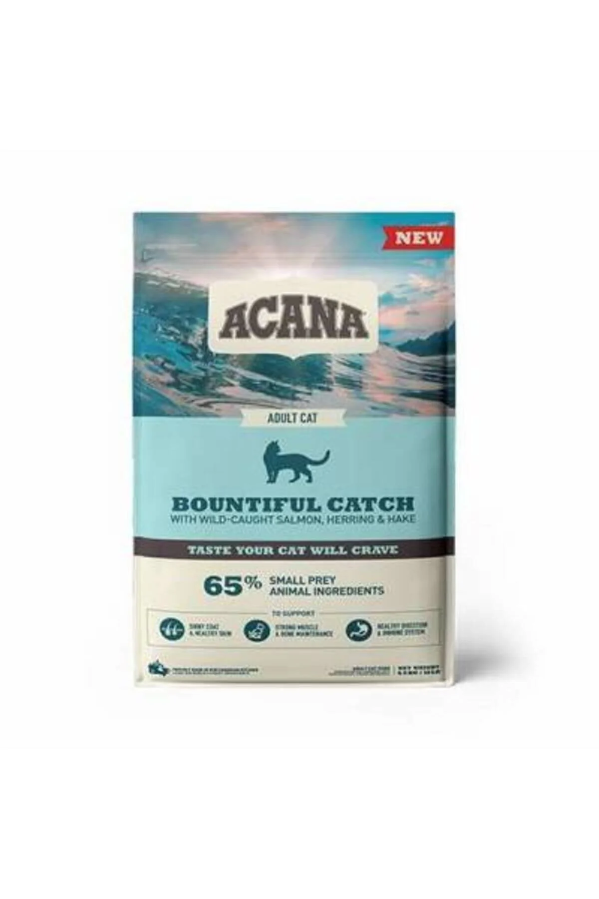 Acana Bountiful Catch Güçlü ve Sağlıklı Kemikler için Balıklı Tahılsız Yetişkin Kedi Maması 4,5kg