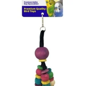 BirdLife Asılabilir Boncuklu Sarkaç Kuş Oyuncağı 20cm (Karışık Renkli)
