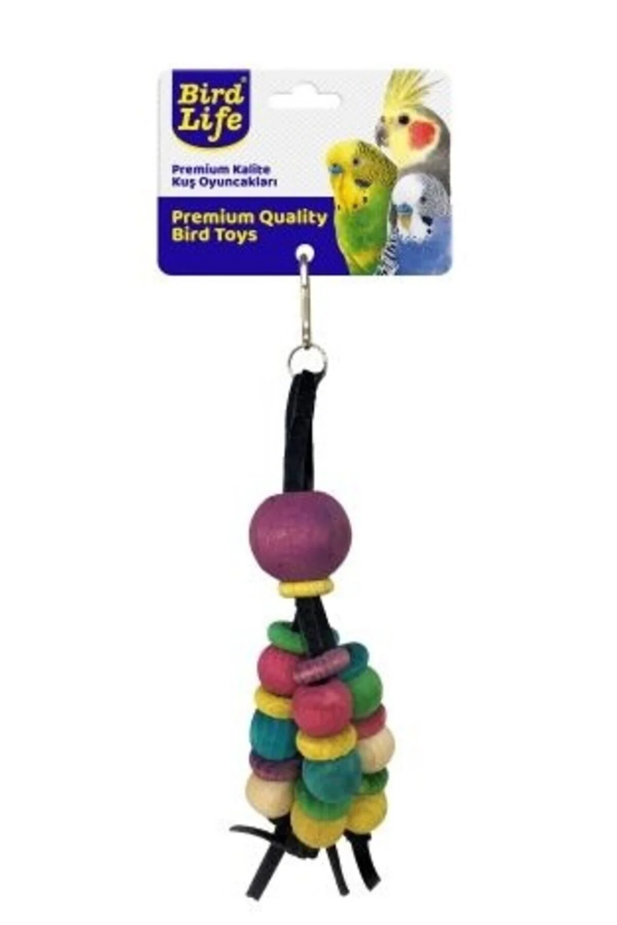 BirdLife Asılabilir Boncuklu Sarkaç Kuş Oyuncağı 20cm (Karışık Renkli)