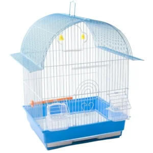Birdlife Çift Kapılı Kuş Kafesi Mavi 34,5x28x46 Cm