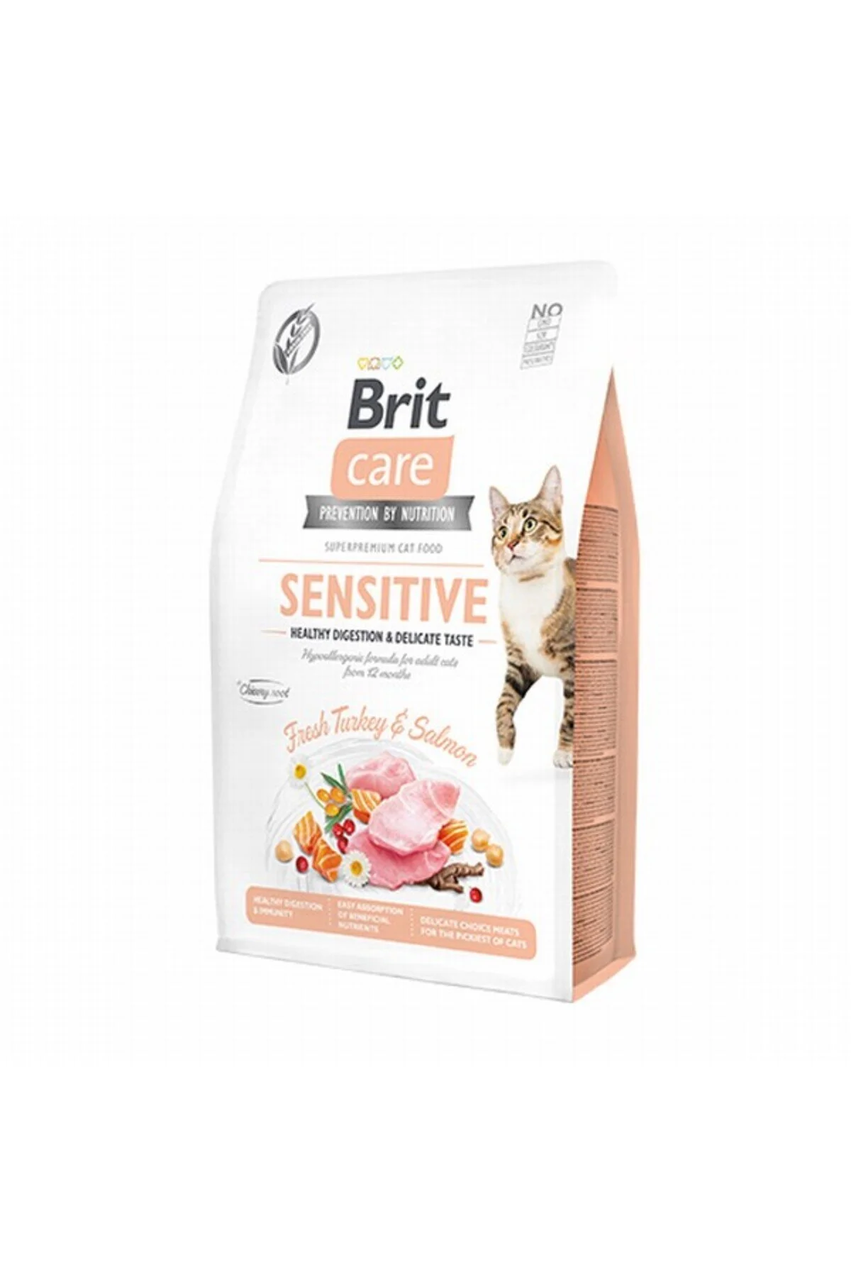 Brit Care Hipoalerjenik Haircare Tavuk ve Somonlu Tahılsız Kedi Maması