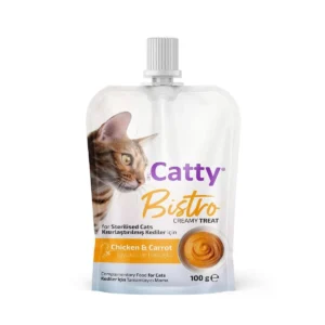 Catty Bistro Creamy Treat Tavuklu ve Havuçlu Kısırlaştırılmış Kedi Ödül Maması 100gr