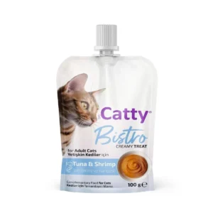 Catty Bistro Creamy Treat Ton Balıklı ve Karidesli Kedi Ödül Maması 100gr