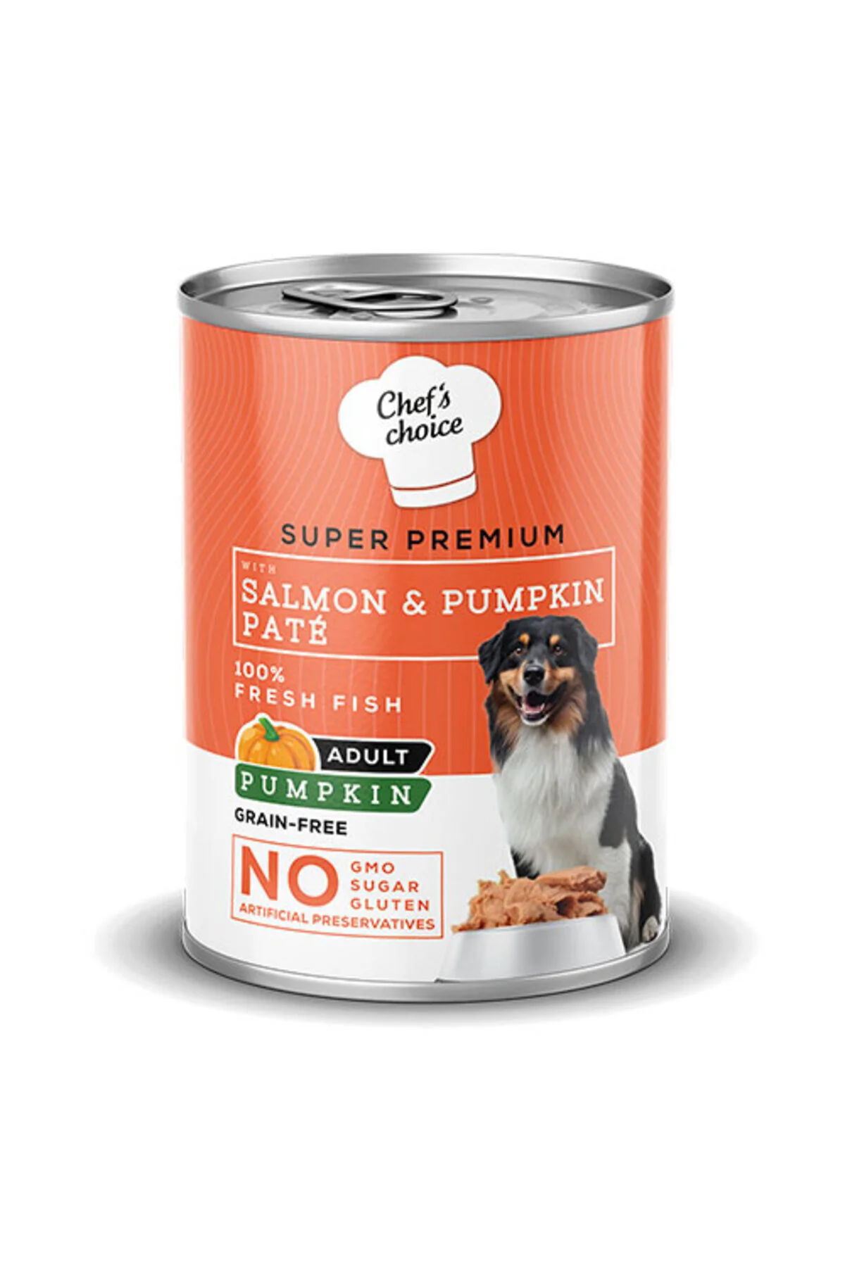 Chef’s Choice Somonlu ve Bal Kabaklı Tahılsız Ezme Yetişkin Köpek Konservesi 400gr