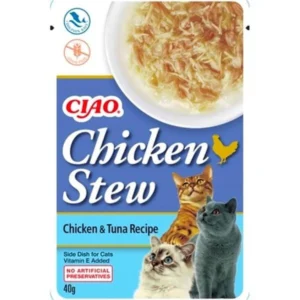 Ciao Chicken Churu Stew Tavuk Güveç ve Ton Balıklı Kedi Ödül Maması 50 gr