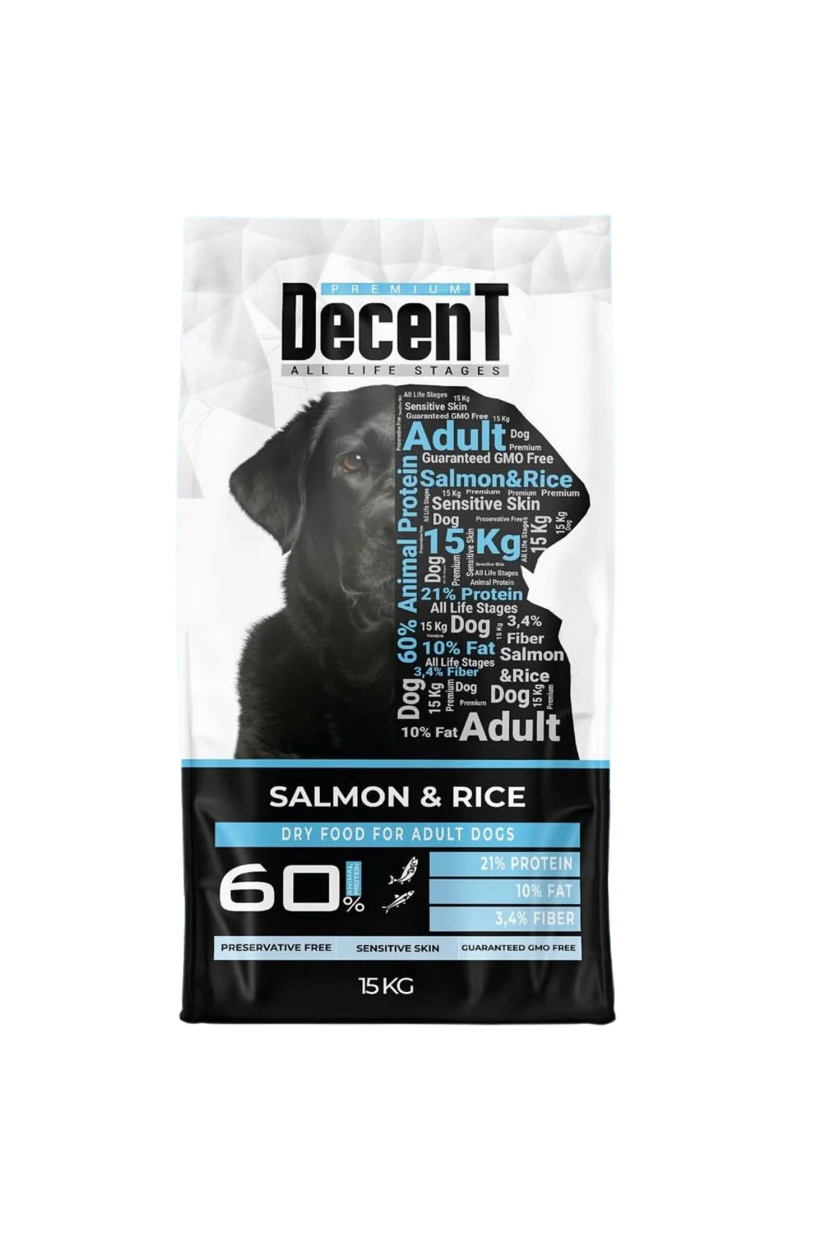 Decent Premium Somonlu Yetişkin Köpek Maması 15 Kg