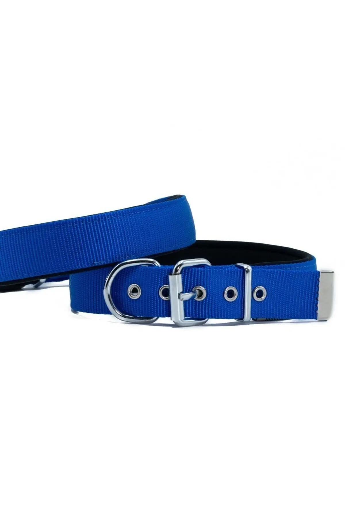 Doggie Konfor Dokuma Köpek Boyun Tasması Royalblue 2,5×42 50 Cm