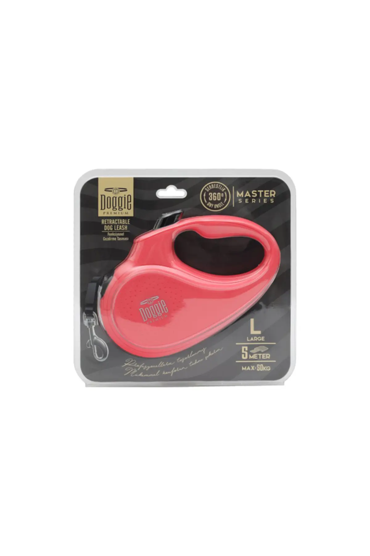 Doggie Otomatik Köpek Tasması Master Seri Large Pembe