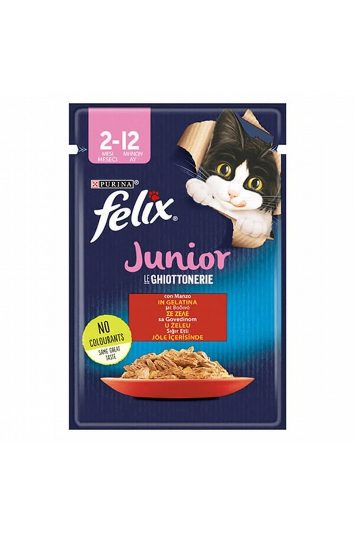Felix Pouch Junior Sığır Etli Yavru Kedi Konservesi 85 Gr