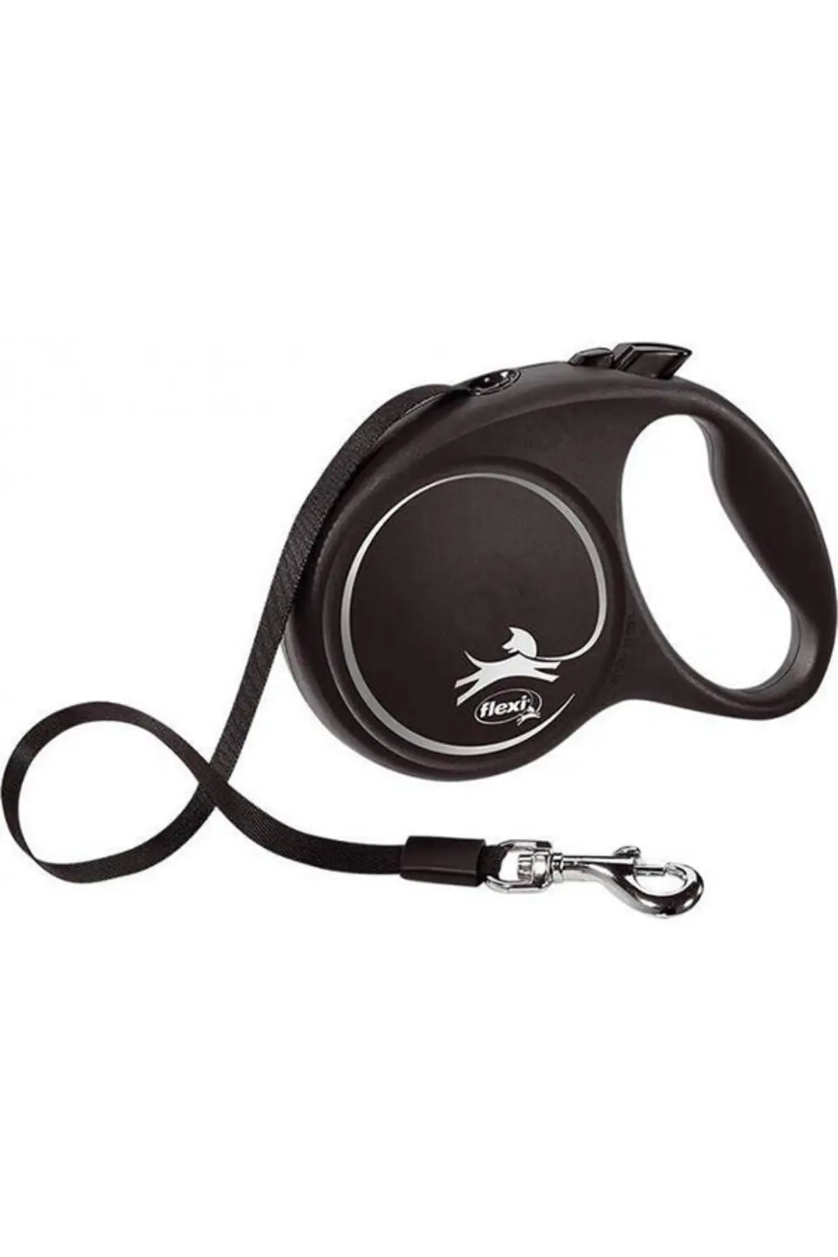 Flexi Black Design Otomatik Şerit Köpek Gezdirme Tasması Medium 5 Mt Siyah