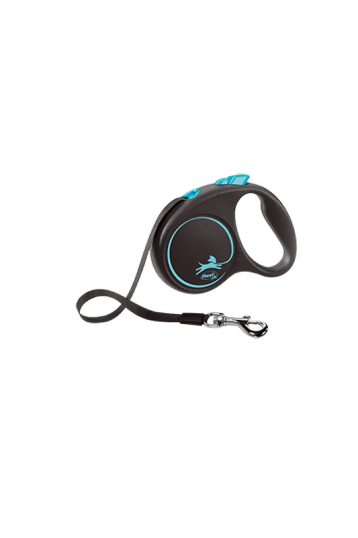 Flexi Black Design Otomatik Şerit Köpek Gezdirme Tasması Small 5 Mt Mavi