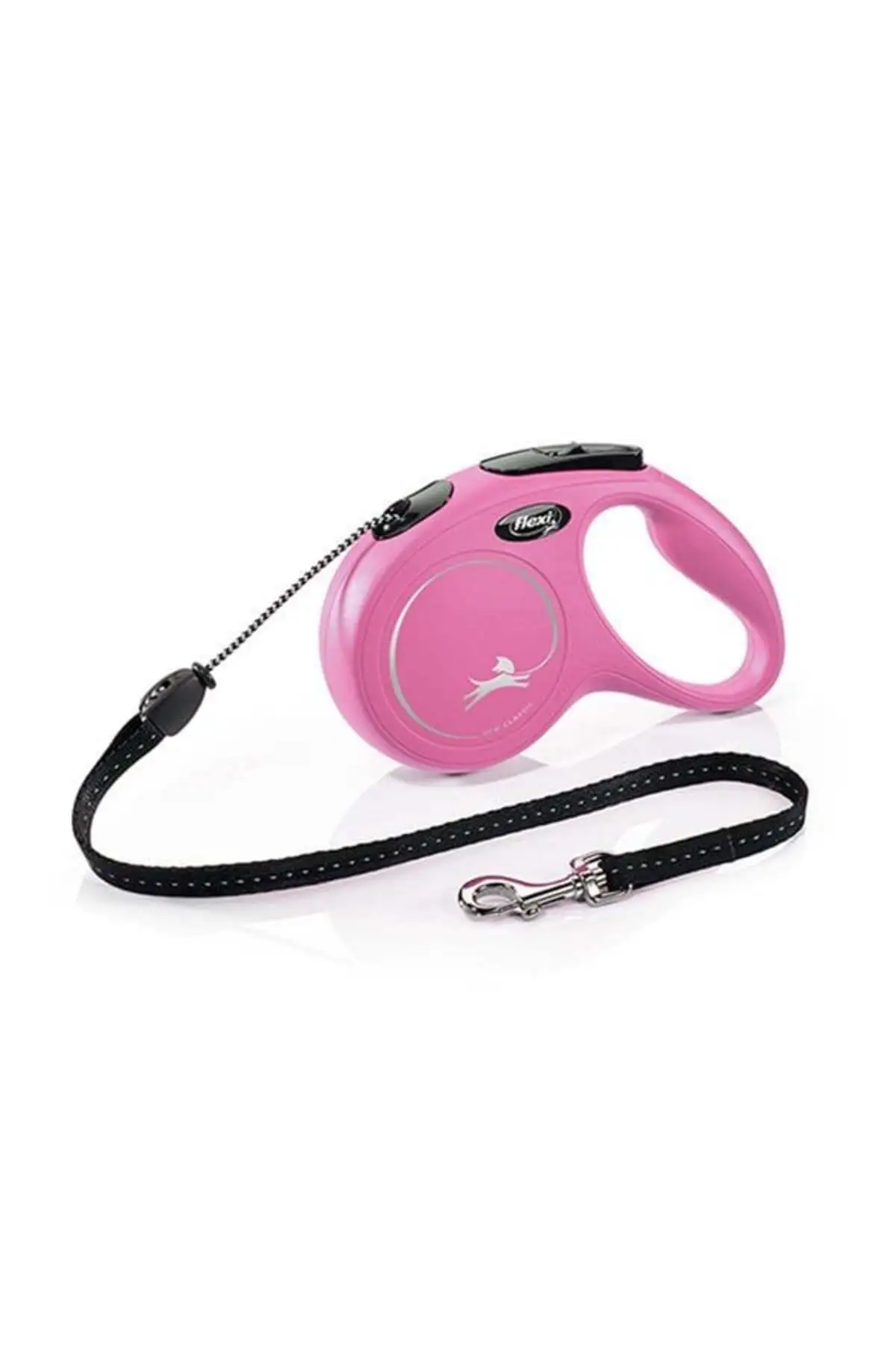 Flexi New Classic Otomatik İp Köpek Gezdirme Tasması Medium 5 Mt Pembe