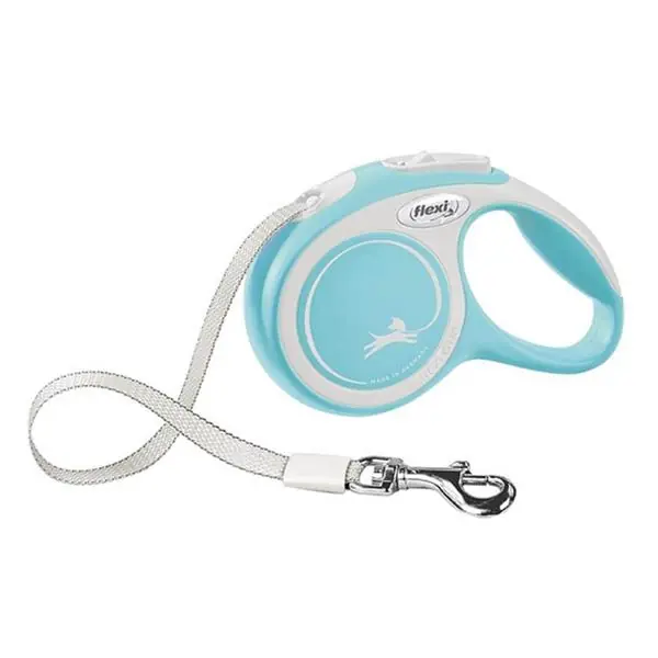 Flexi New Comfort Otomatik Şerit Köpek Gezdirme Tasması Medium 5 Mt Açık Mavi