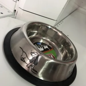Flip Küçük Irk Köpekler için Figürlü Çelik Mama ve Su Kabı 15cm 230ml