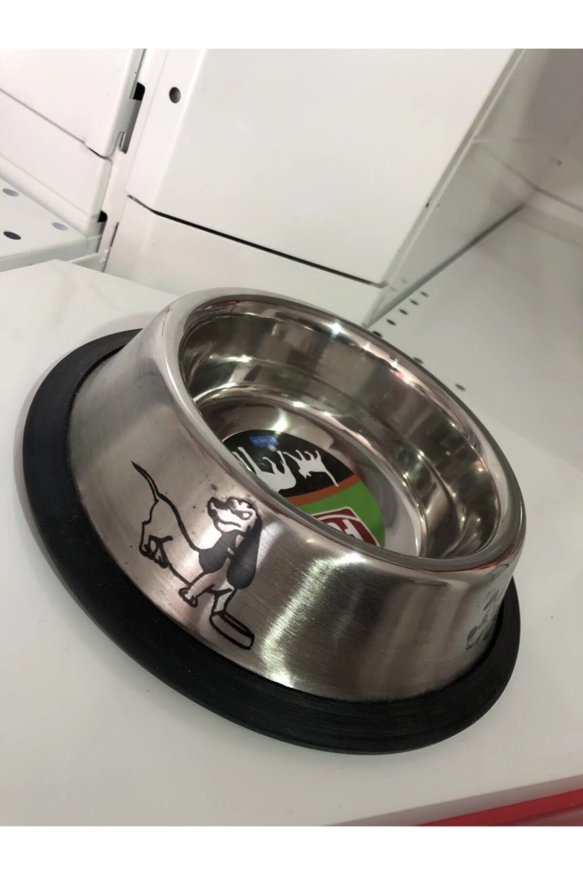 Flip Küçük Irk Köpekler için Figürlü Çelik Mama ve Su Kabı 15cm 230ml