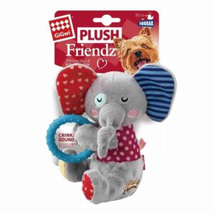 GiGwi Sesli Çiğneme Halkalı Peluş Fil Köpek Oyuncağı 25cm