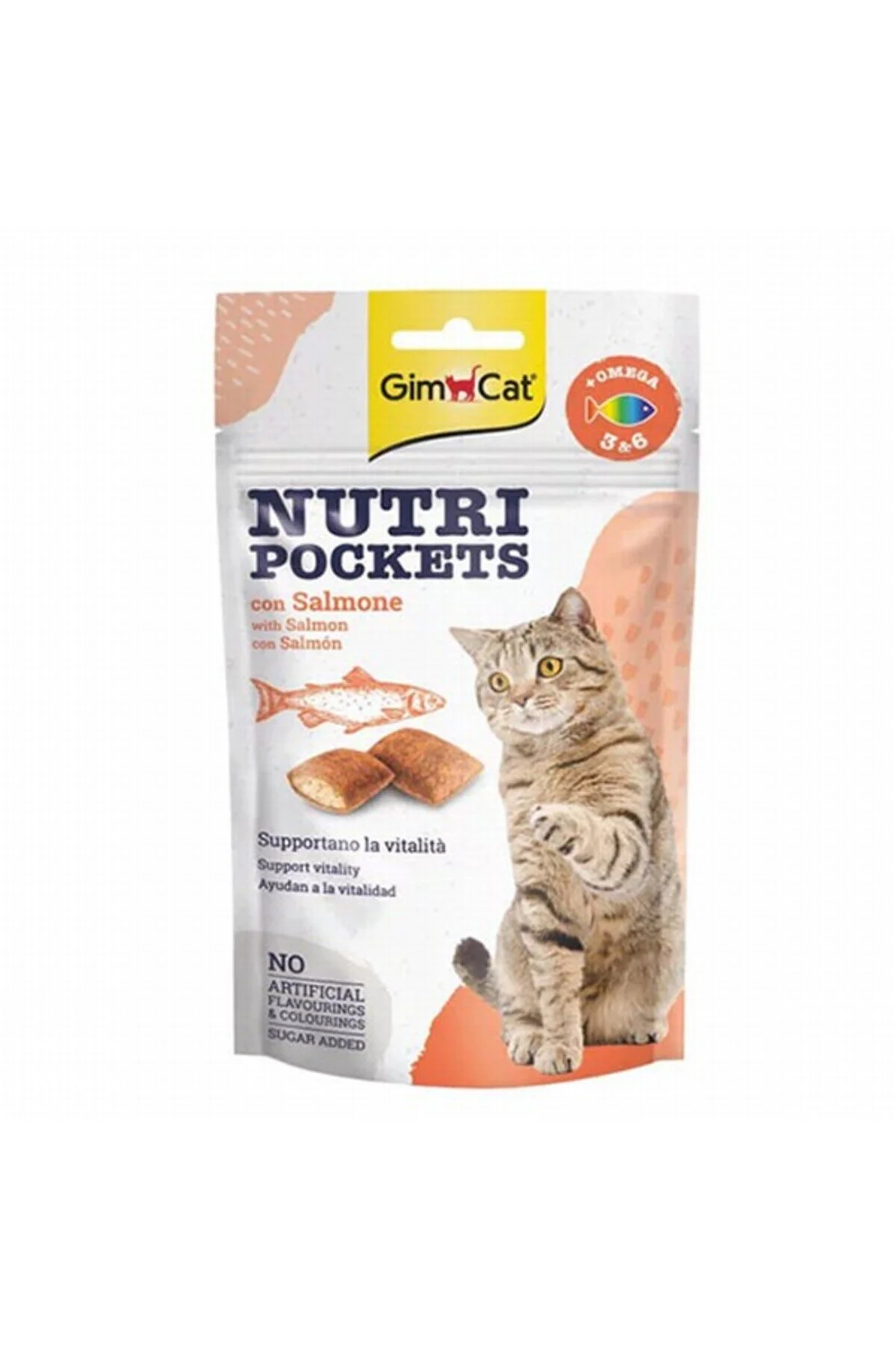 Gimcat Nutri Pockets Somon Omega Kedi Ödül Maması Tablet