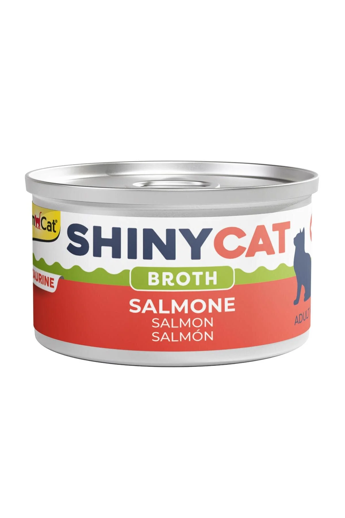 GimCat Shinycat Broth Sos İçinde Somonlu Kedi Konservesi 70g