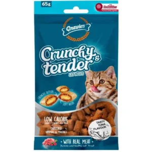 Gnawlers Crunchy Ton Balıklı Prebiyotik Destekli Kedi Ödül Maması 65gr
