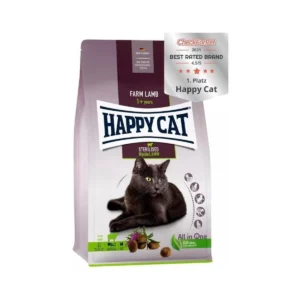 Happy Cat Weide Lamm Kuzu Etli Kısırlaştırılmış Kedi Maması 10kg