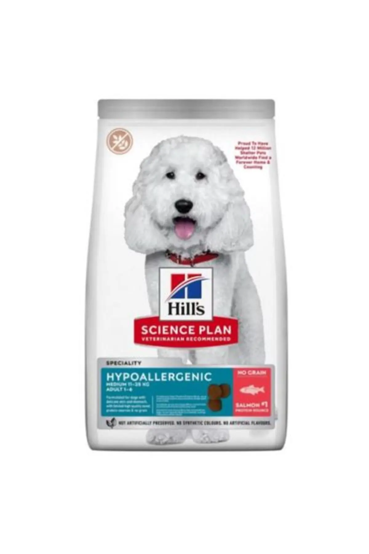 Hill’s SCIENCE PLAN Hipoalerjenik Somonlu Orta Irk Yetişkin Köpek Maması 2,5kg