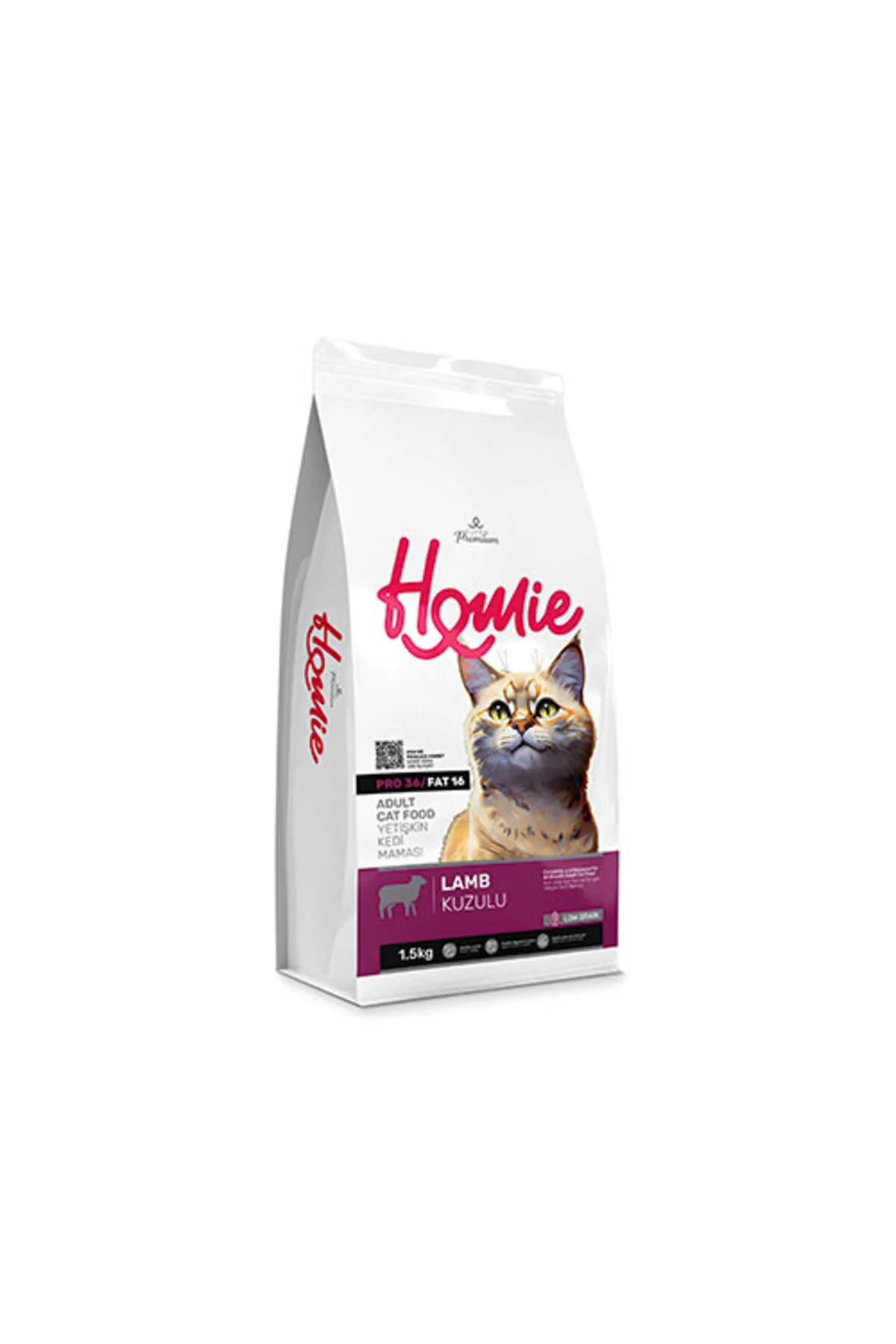 Homie Kuzulu Düşük Tahıllı Yetişkin Kedi Maması 1,5 Kg