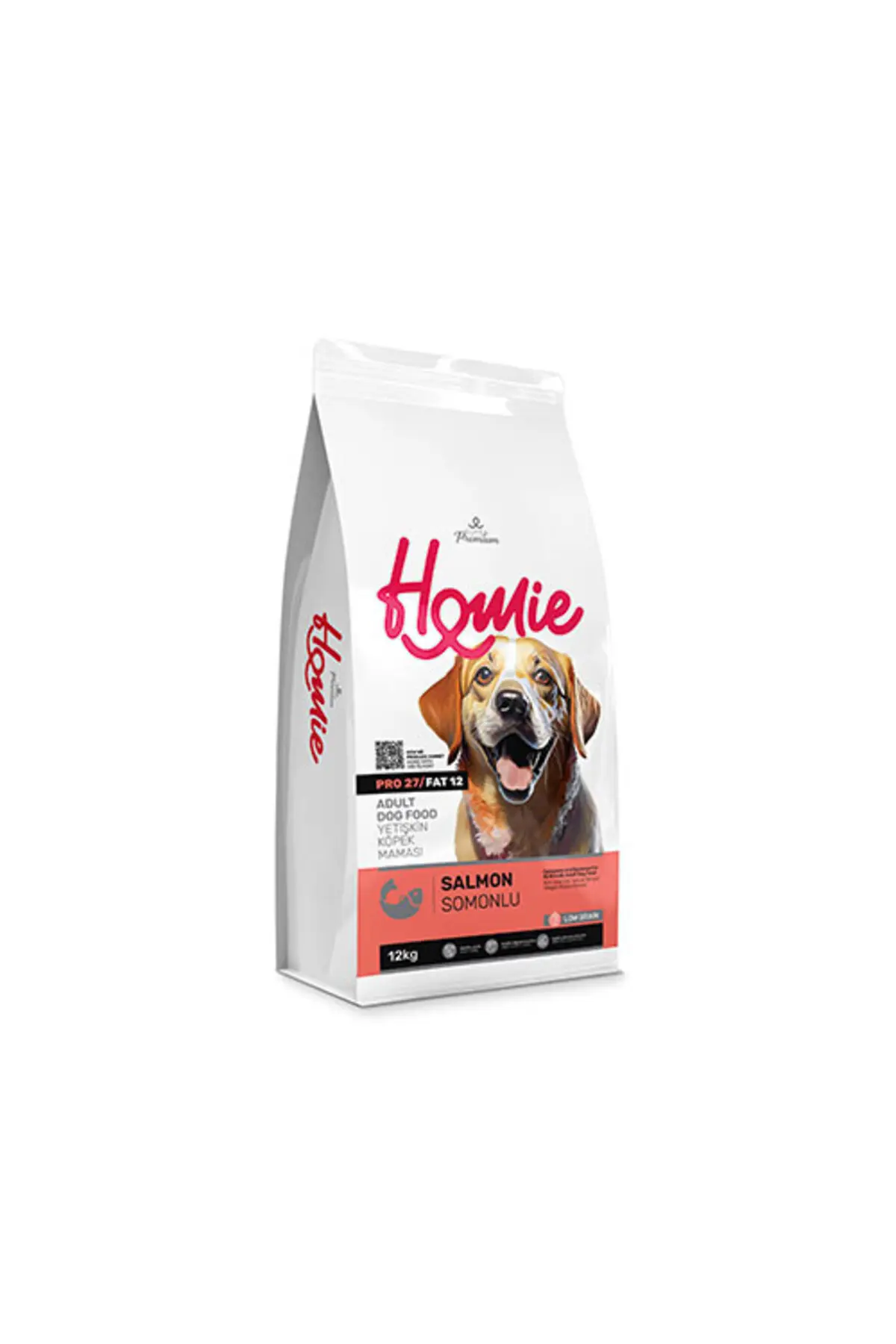 Homie Somonlu Düşük Tahıllı Yetişkin Köpek Maması 12 Kg