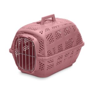 IMAC Carry Sport Metal Kapılı Kedi ve Küçük Irk Köpek Taşıma Çantası 48,5x34x32cm (Pembe)