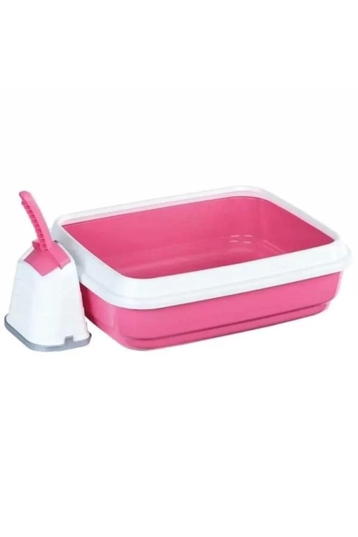 IMAC Duo Açık Kedi Tuvaleti ve Küreği 59x40x28cm (Pembe)