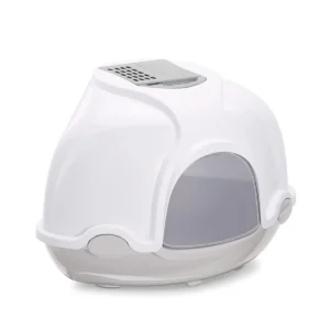 IMAC Ginger Köşe Kapalı Kedi Tuvaleti 52x52x44,5cm (Gri)