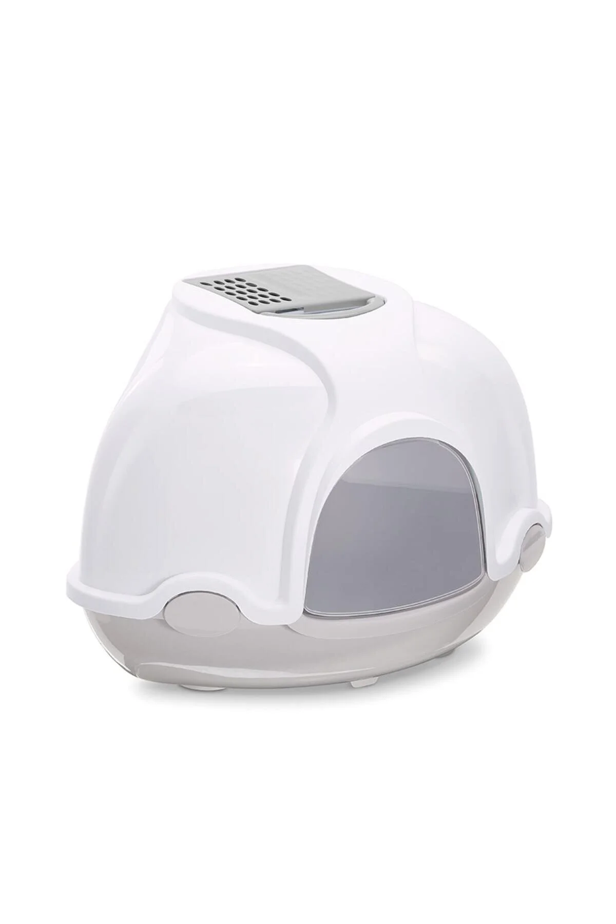IMAC Ginger Köşe Kapalı Kedi Tuvaleti 52x52x44,5cm (Gri)