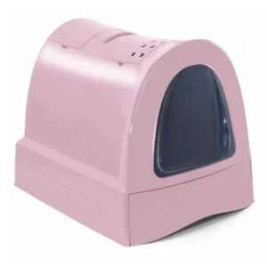 IMAC Zuma Poşet Hazneli Kapalı Kedi Tuvaleti 56x40x42,5cm (Pembe)