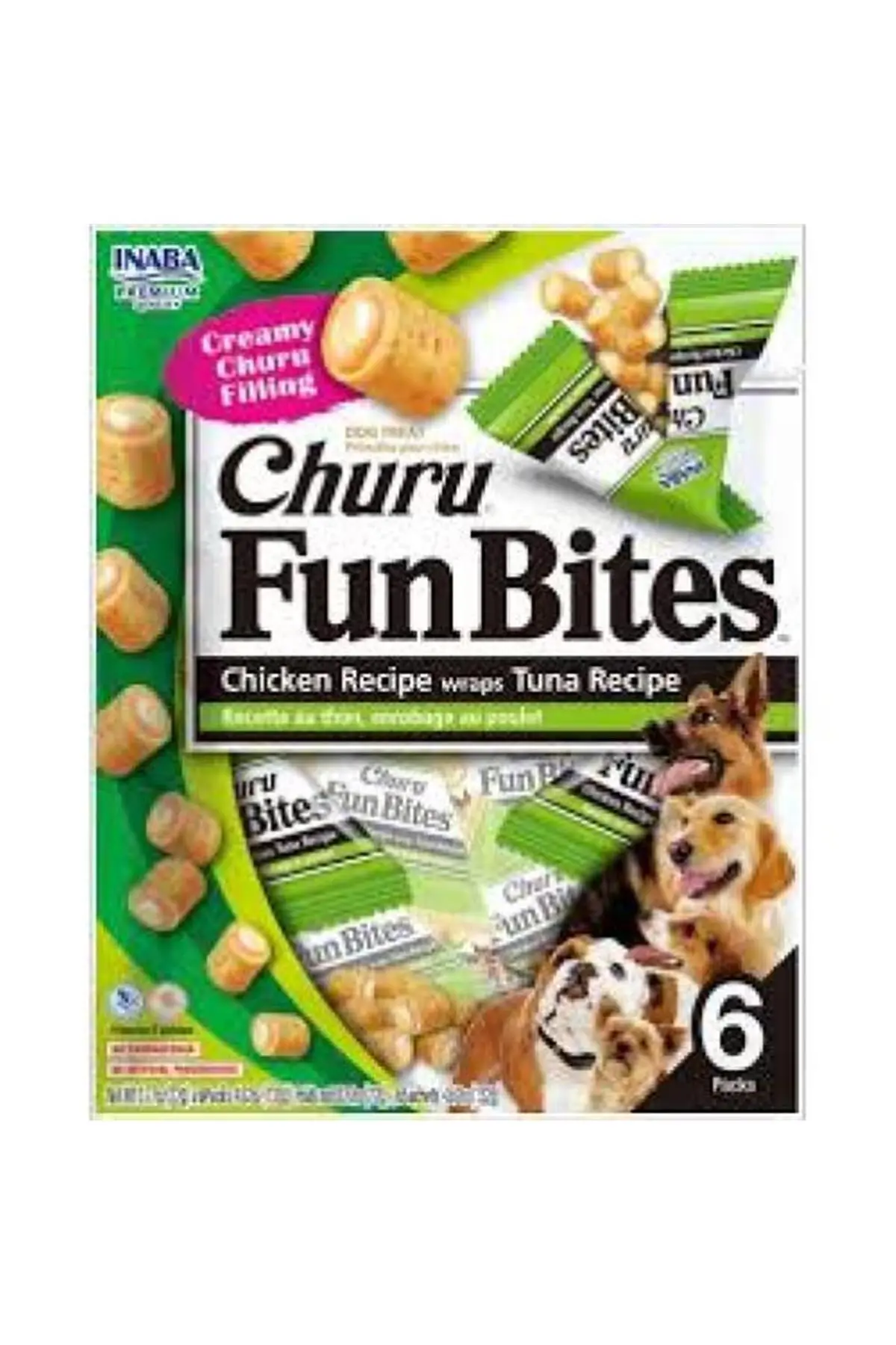 INABA Churu Fun Bites Ton Balığı Sargılı Köpek Ödül Maması 22gr (6 Adet)