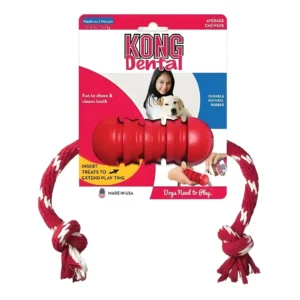 Kong Dental Diş Temizliği için İp Sallantılı Köpek Çiğneme Oyuncağı